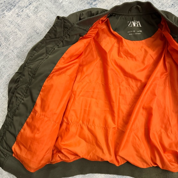 Zara Kids Olive Bomber Jacket - Picture 3 of 9